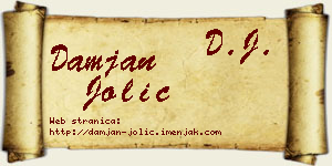 Damjan Jolić vizit kartica
